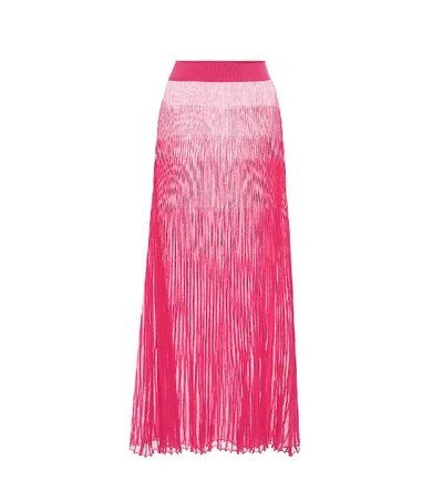 Jacquemus La Jupe Helado Longue Midi Skirt In Fuchsia