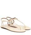 AQUAZZURA ALMOST BARE LEATHER SANDALS,P00453667