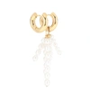 TIMELESS PEARLY MISMATCHED GOLD-PLATED EARRINGS,P00467710