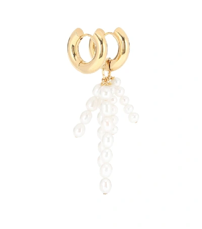 Timeless Pearly Mismatched Gold-plated Earrings