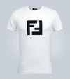 FENDI CREWNECK T-SHIRT WITH LOGO,P00438584