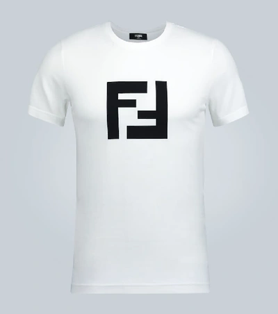 Fendi Crewneck T-shirt With Logo In White