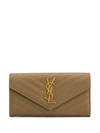 SAINT LAURENT LOGO PLAQUE FLAP WALLET