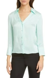 ALICE AND OLIVIA HOPE STRETCH SILK BLOUSE,CC002057016