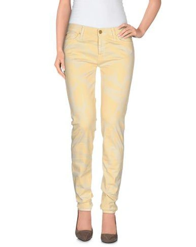 7 For All Mankind Casual Trousers In Beige
