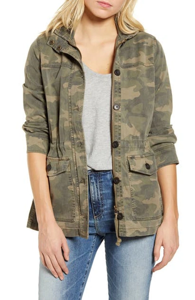 Lucky Brand Camo Print Utility Jacket In Green Multi