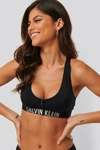 Calvin Klein Zip Bralette Bikini Black In Pvh Black