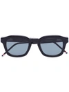 THOM BROWNE BLACK SQUARE FRAME ACETATE SUNGLASSES