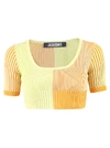 JACQUEMUS JACQUEMUS COLOUR BLOCK CROPPED TOP