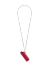 Ambush Logo Lighter Case Chain Necklace In Red