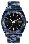 Nixon The Time Teller Acetate Bracelet Watch, 40mm In Black