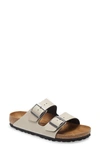 Birkenstock Arizona Birko-flor Sandal In Stone Pull Up