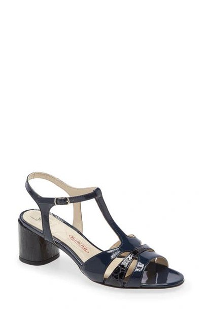 Amalfi By Rangoni Indaco Sandal In Navy Summer Patent Leather