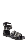 ZADIG & VOLTAIRE EVER STUDDED ANKLE STRAP SANDAL,SJAB1709F