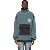 OFF-WHITE BLUE DUALITY SMOKED ANORAK TURTLENECK