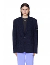 BALENCIAGA NAVY BLUE WOOL JACKET,583892/TGT12/8065