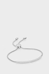 Monica Vinader Fiji Mini Bar Diamond And Sterling Silver Bracelet In Metallic