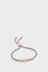 Monica Vinader 18k Rose Gold Vermeil And Silver Linear Friendship Bracelet In Rose Gold And Silver