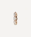 Maria Tash 18ct 8mm Invisible Set Diamond Marquise Eternity Single Hoop Earring In Rose Gold