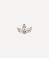 Maria Tash 18ct 4mm Diamond Engraved Lotus Single Threaded Stud Earring In Rose Gold