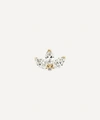 MARIA TASH MARIA TASH 18CT 4MM DIAMOND ENGRAVED LOTUS THREADED STUD EARRING,000698341