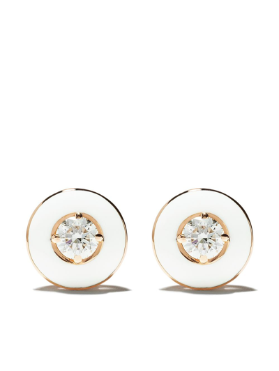 SELIM MOUZANNAR 18KT ROSE GOLD DIAMOND MINA EARRINGS