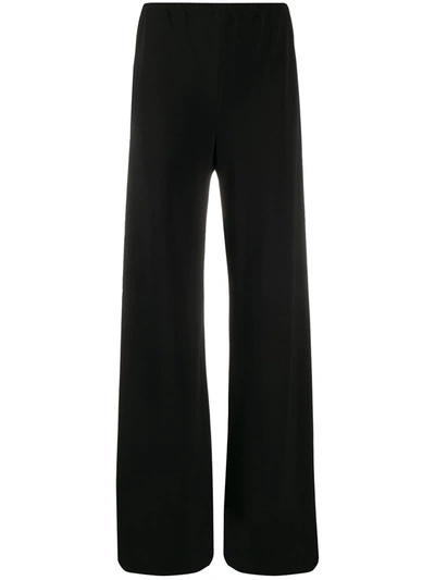 The Row Crepe Wide-leg Trousers In Black