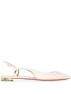 AQUAZZURA SERPENTINE SLINGBACK PUMPS