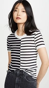 ALEXANDER WANG T MIX PRINT STRIPE BOY TEE