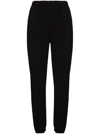 Les Tien Drawstring Tapered Track Trousers In Jet Black