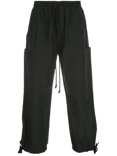 Song For The Mute Tie Detail Track Trousers In Black