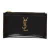 SAINT LAURENT BLACK PATENT MONOGRAMME BILL POUCH