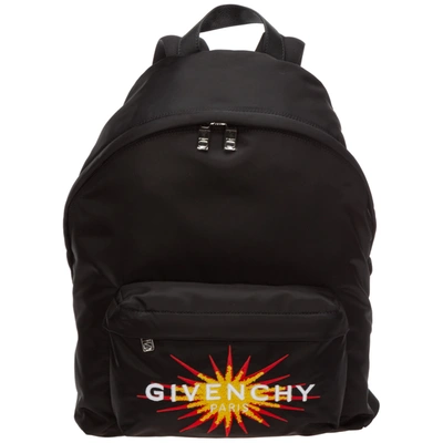 Givenchy Logo刺绣图案背包 In Black