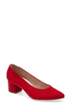 Paul Green Tammy Pump In Red Suede