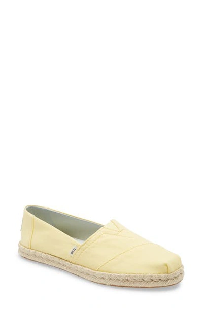 Toms Alpargata Slip-on In Yellow Fabric