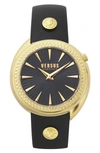 VERSUS TORTONA LEATHER STRAP WATCH, 38MM,VSPHF0320