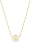 TORY BURCH ENAMEL PENDANT NECKLACE,64936