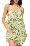 FREE PEOPLE TAKE ME WITH YOU RUFFLE SLEEVELESS MINIDRESS,OB1050839