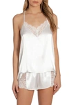 In Bloom By Jonquil Grace Short Satin Pajamas In Off White