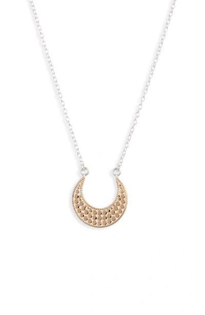 Anna Beck Anna Back Reversible Half-moon Pendant Necklace (nordstrom Exclusive) In Gold/ Silver