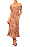 Reformation Butterfly Midi Dress In Cecille