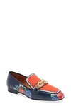 Tory Burch Women's Jessa Floral Leather Loafers In Blue