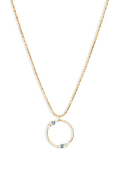 Argento Vivo Sydney Cluster Open Circle Pendant Necklace In Gold