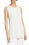 Eileen Fisher Crewneck Long Tank Top In Mist