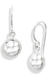 ANNA BECK SMALL HAMMERED DROP EARRINGS,ER10056-SLV