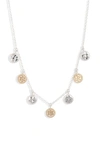 ANNA BECK HAMMERED CHARM NECKLACE,NK10048-TWT