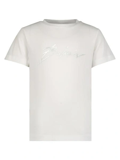 Balmain Kids T-shirt For Boys In White