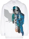 VALENTINO SPACEMAN PRINT DRAWSTRING HOODY