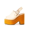 MARNI Canvas Platform Sandal in Natural