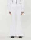 Frame Le Forever Karlie Flare High-rise Jeans In Blanc